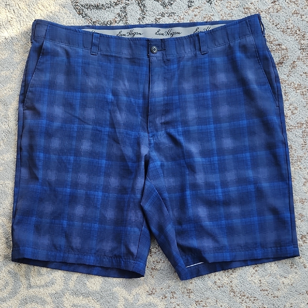 Ben Hogan Men’s Golf Shorts Plaid Blue 42